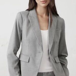 Calvin Klein Classic Gray Blazer Cool Single Breasted Notch Lapel Corpcore Sz 14